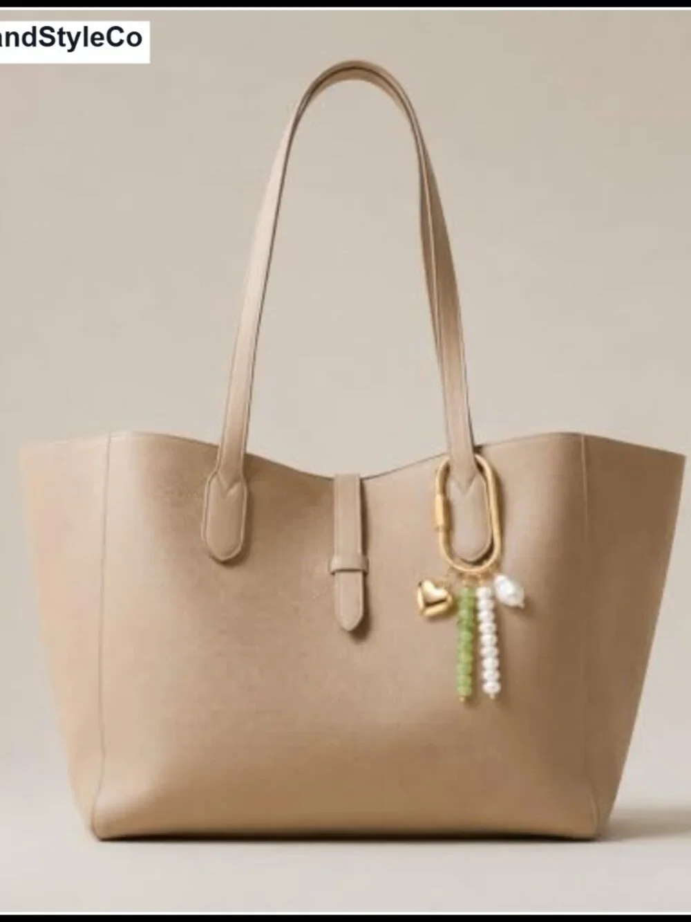 Brass Screw Lock Beaded Bag Charm Keychain